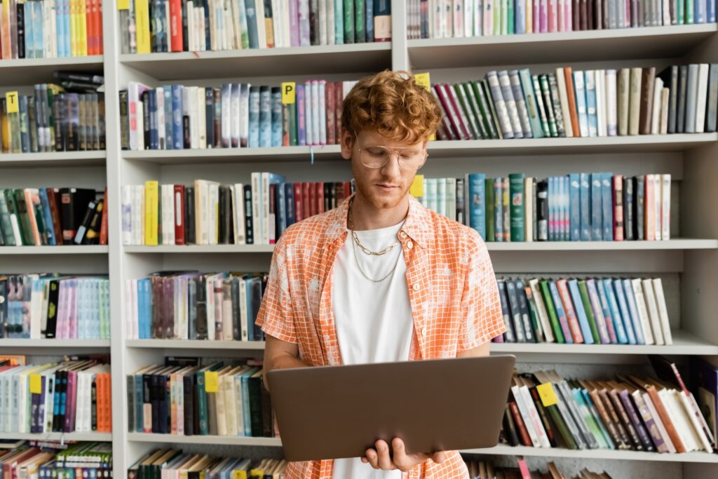 Man Engrossed in Digital Worlds